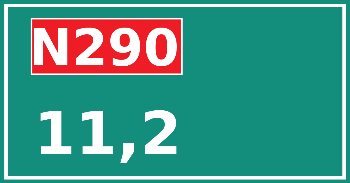 Hectometerbord N290 11,2