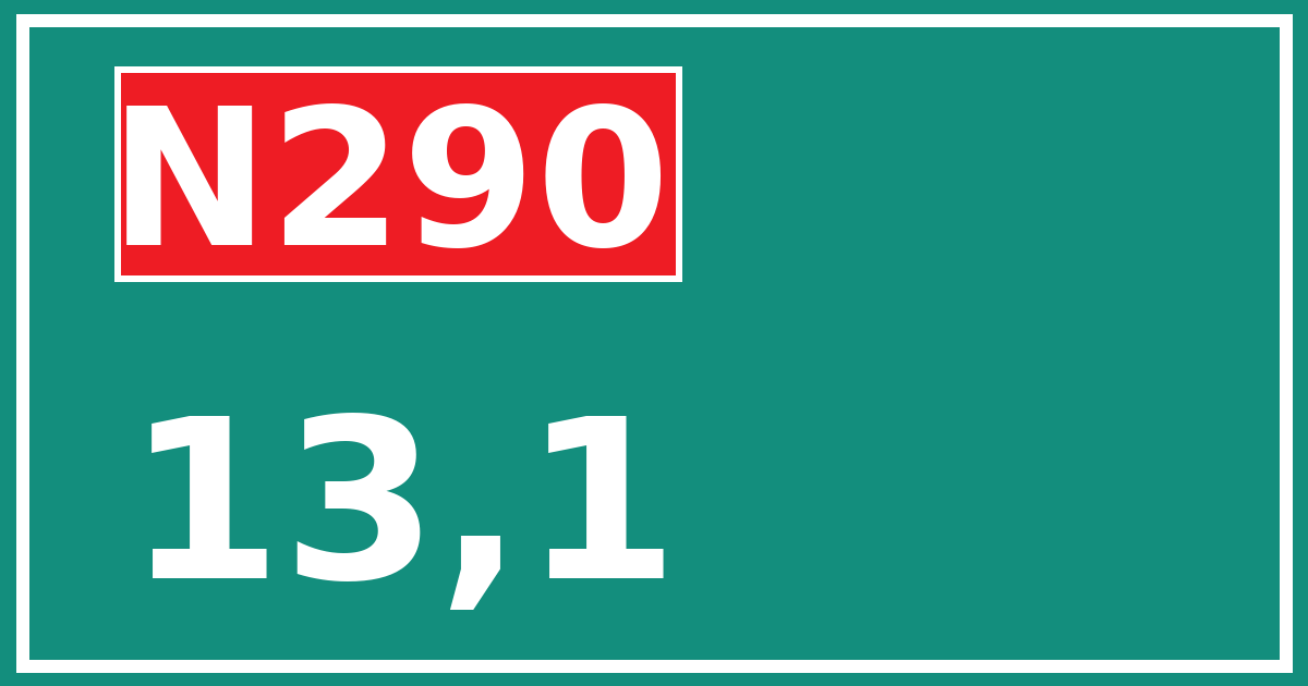 Hectometerbord N290 13,1