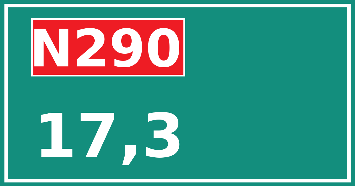 Hectometerbord N290 17,3