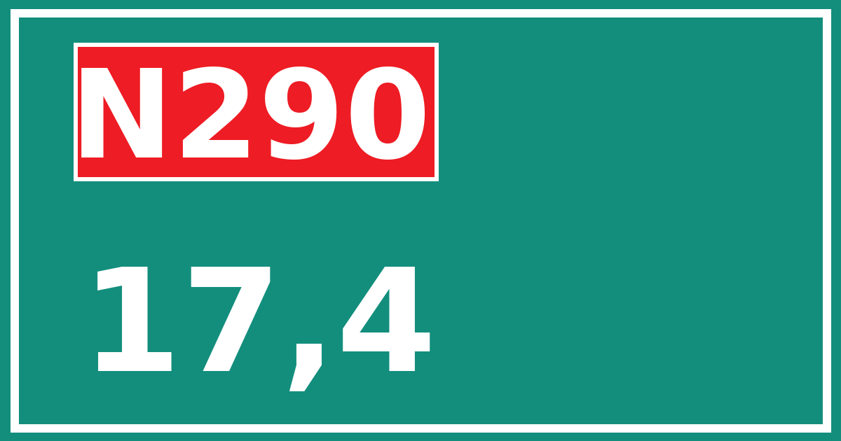 Hectometerbord N290 17,4