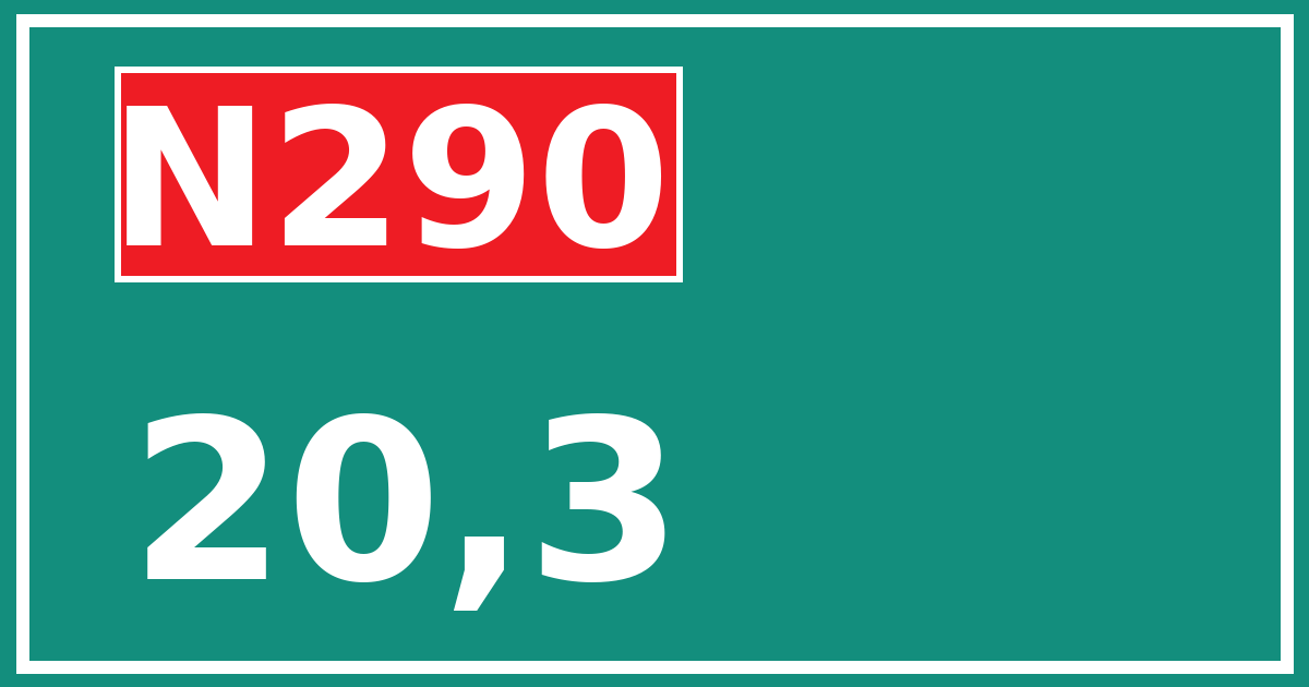 Hectometerbord N290 20,3