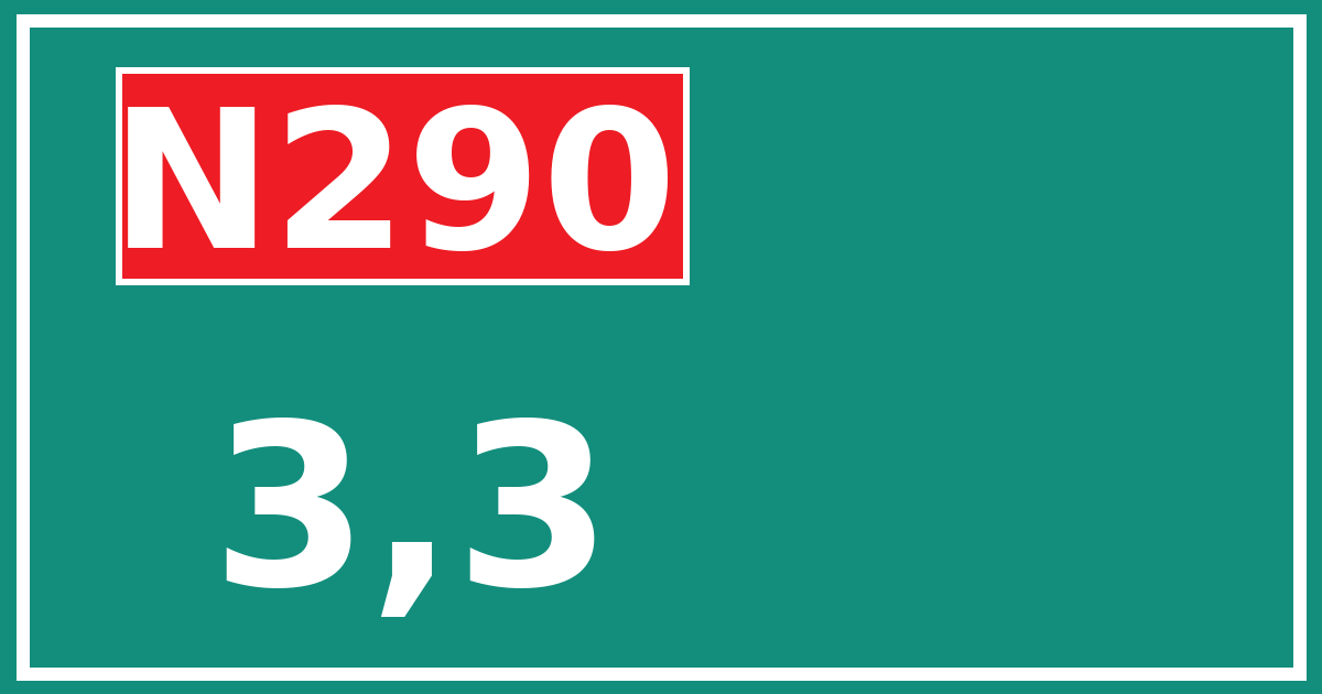 Hectometerbord N290 3,3
