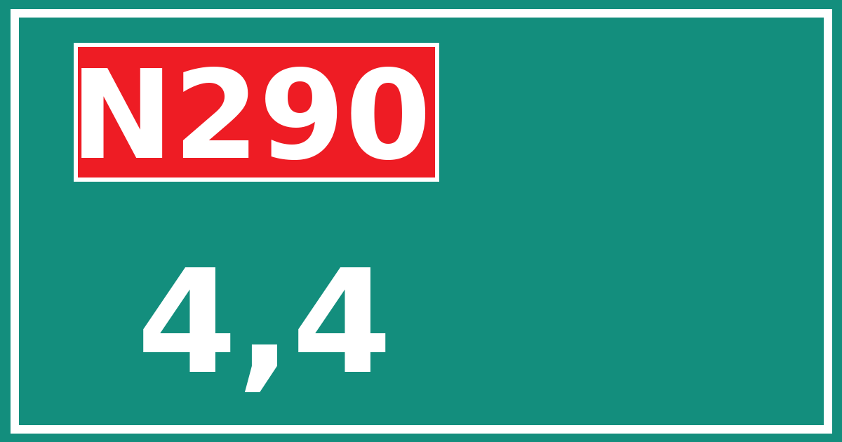 Hectometerbord N290 4,4
