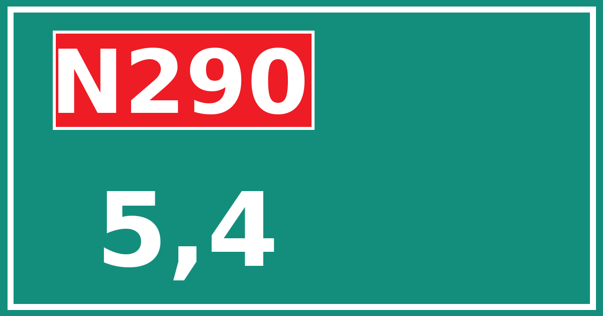 Hectometerbord N290 5,4