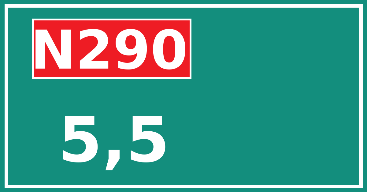 Hectometerbord N290 5,5