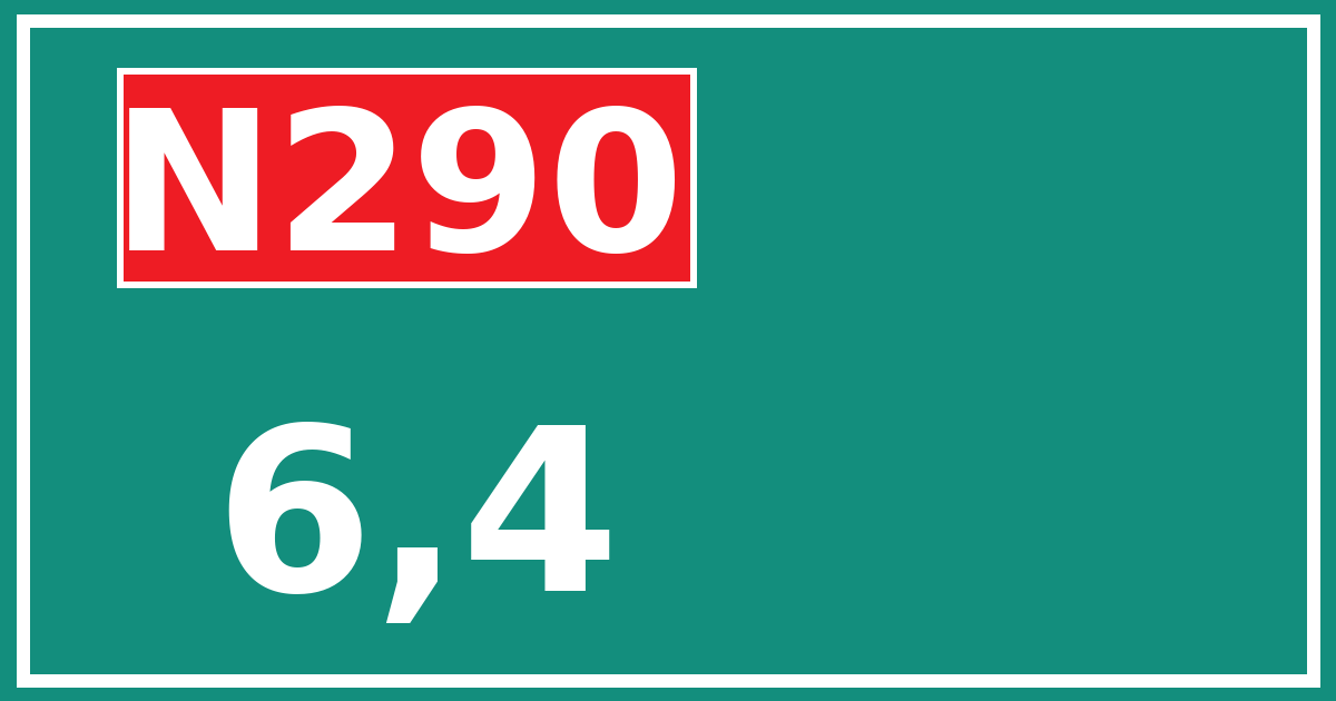 Hectometerbord N290 6,4