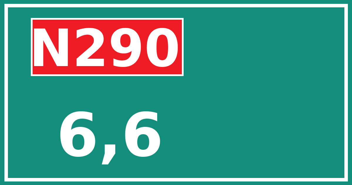 Hectometerbord N290 6,6