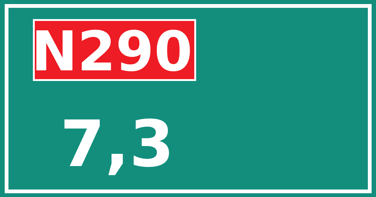 Hectometerbord N290 7,3