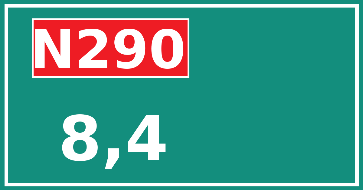 Hectometerbord N290 8,4