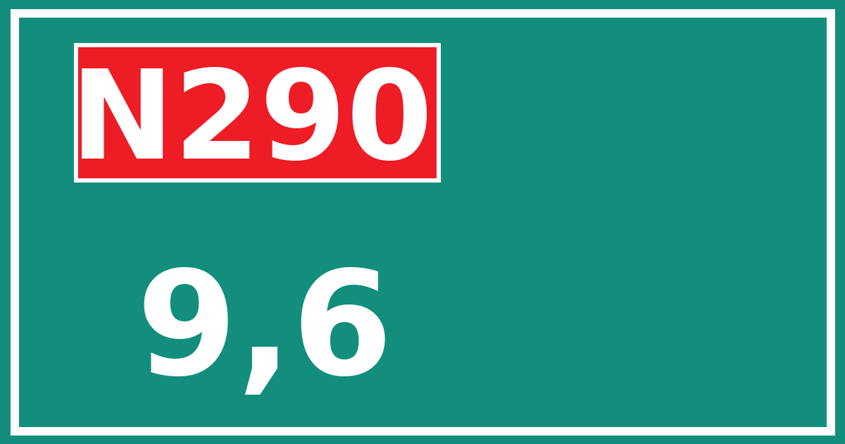 Hectometerbord N290 9,6