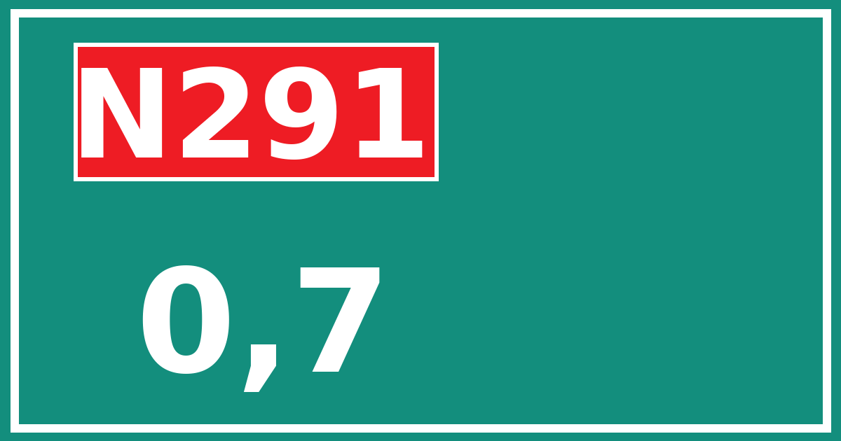 Hectometerbord N291 0,7