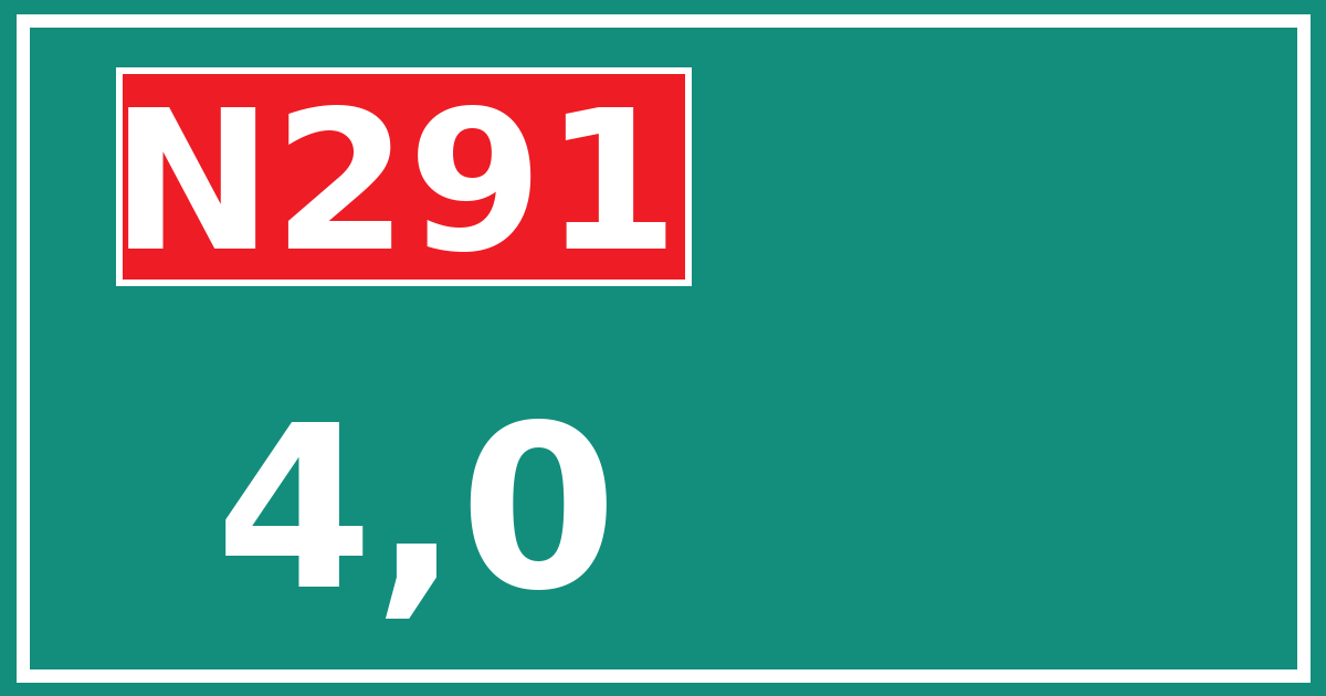 Hectometerbord N291 4,0