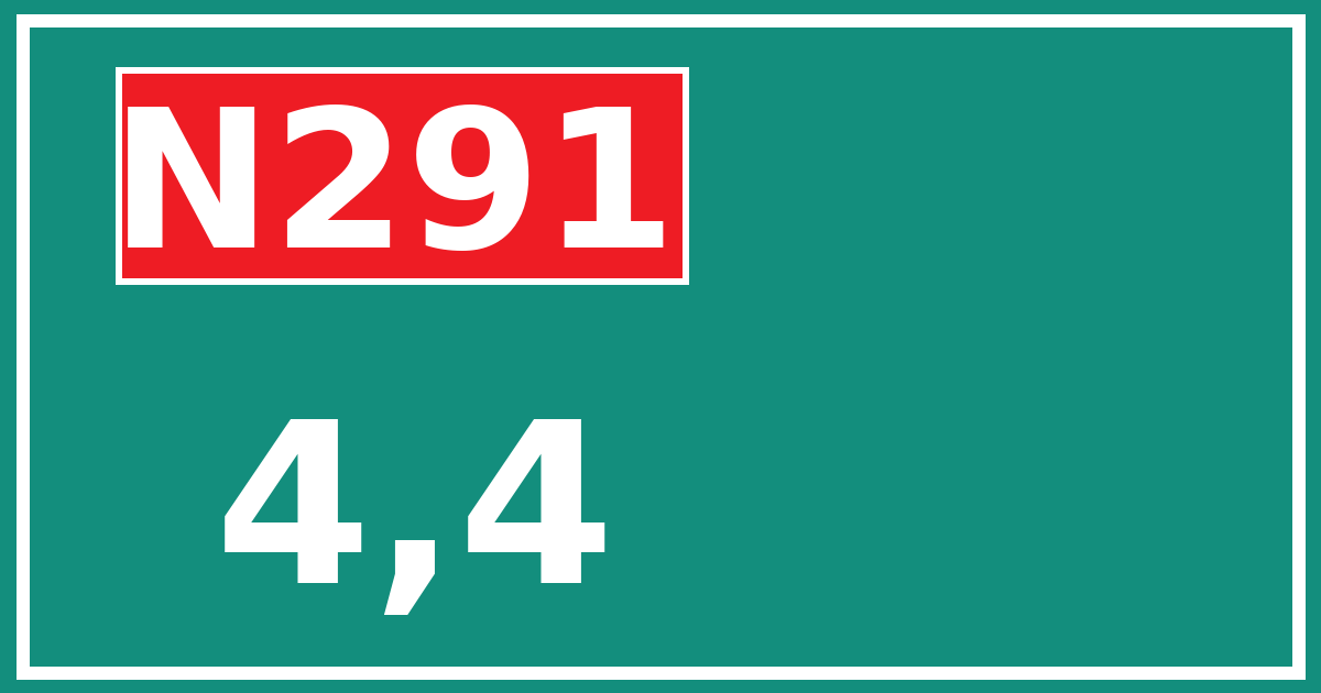 Hectometerbord N291 4,4