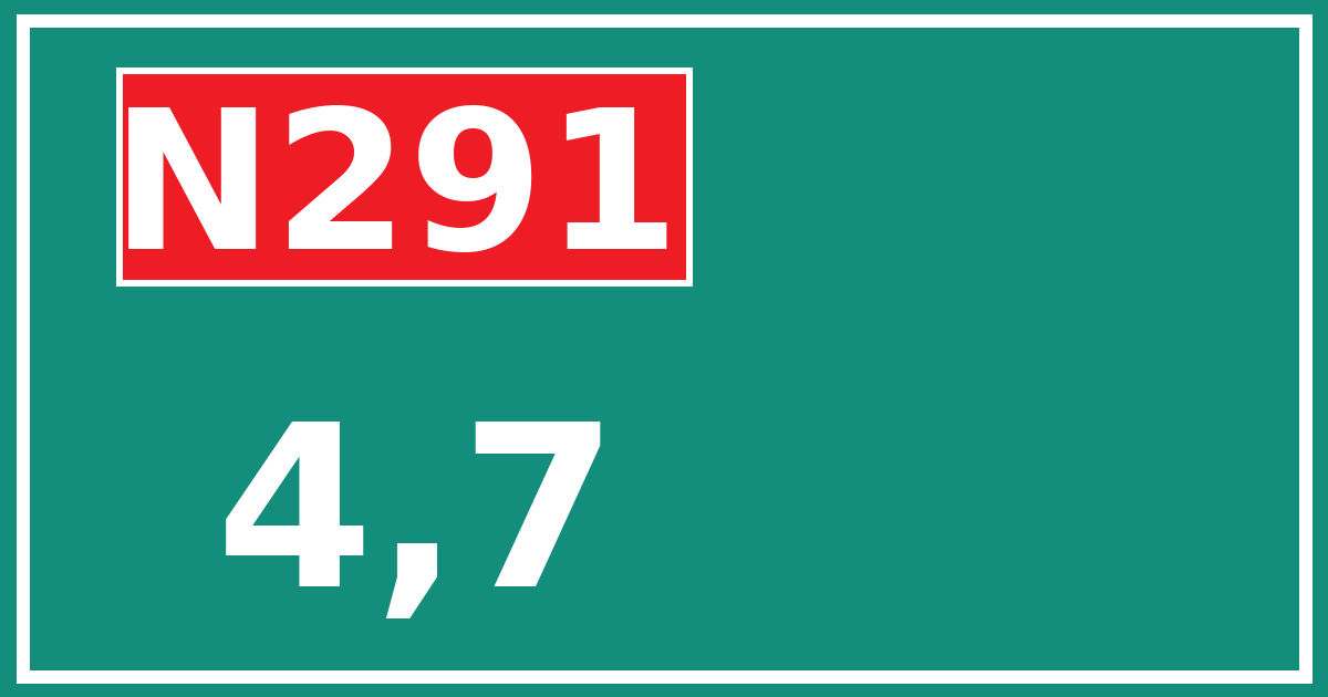 Hectometerbord N291 4,7