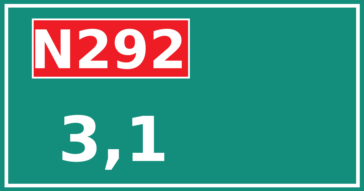 Hectometerbord N292 3,1