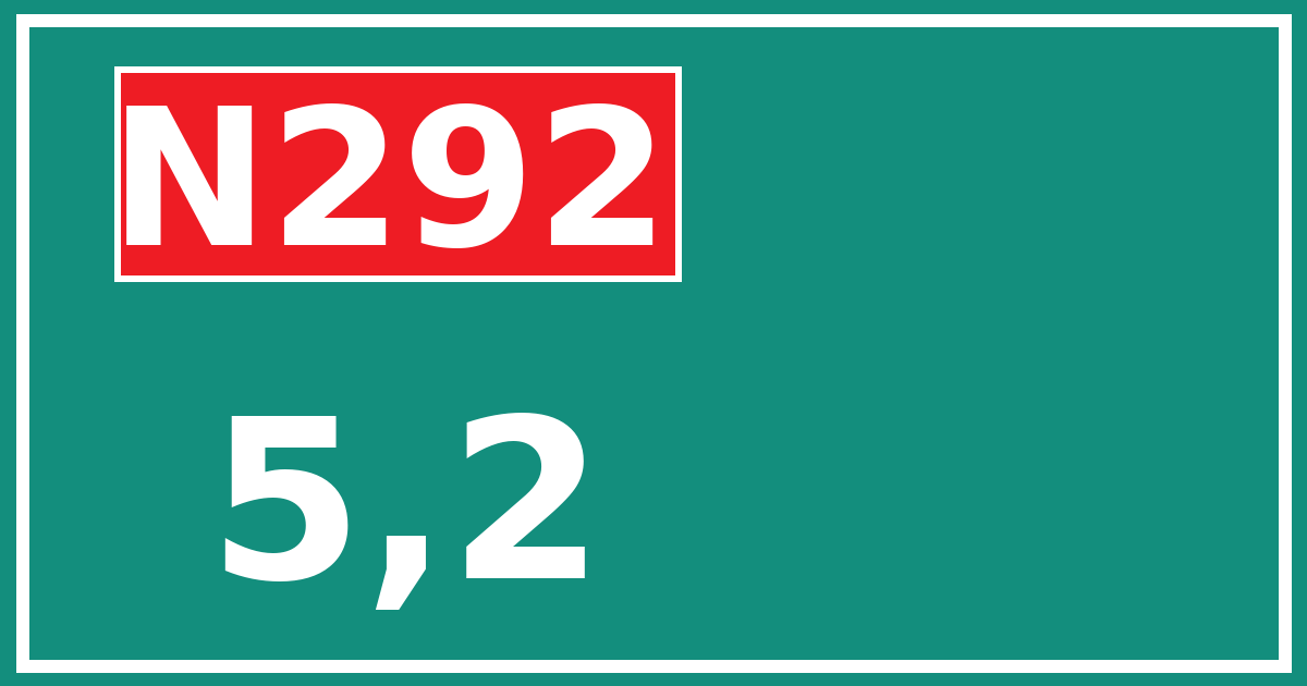 Hectometerbord N292 5,2