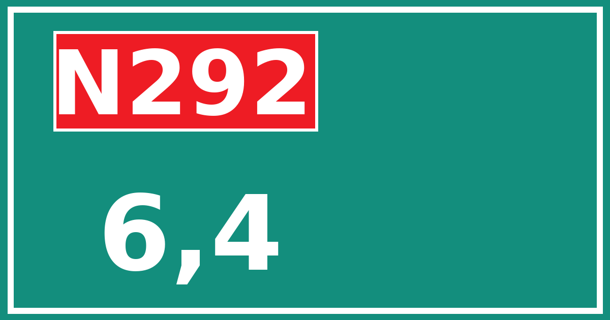 Hectometerbord N292 6,4