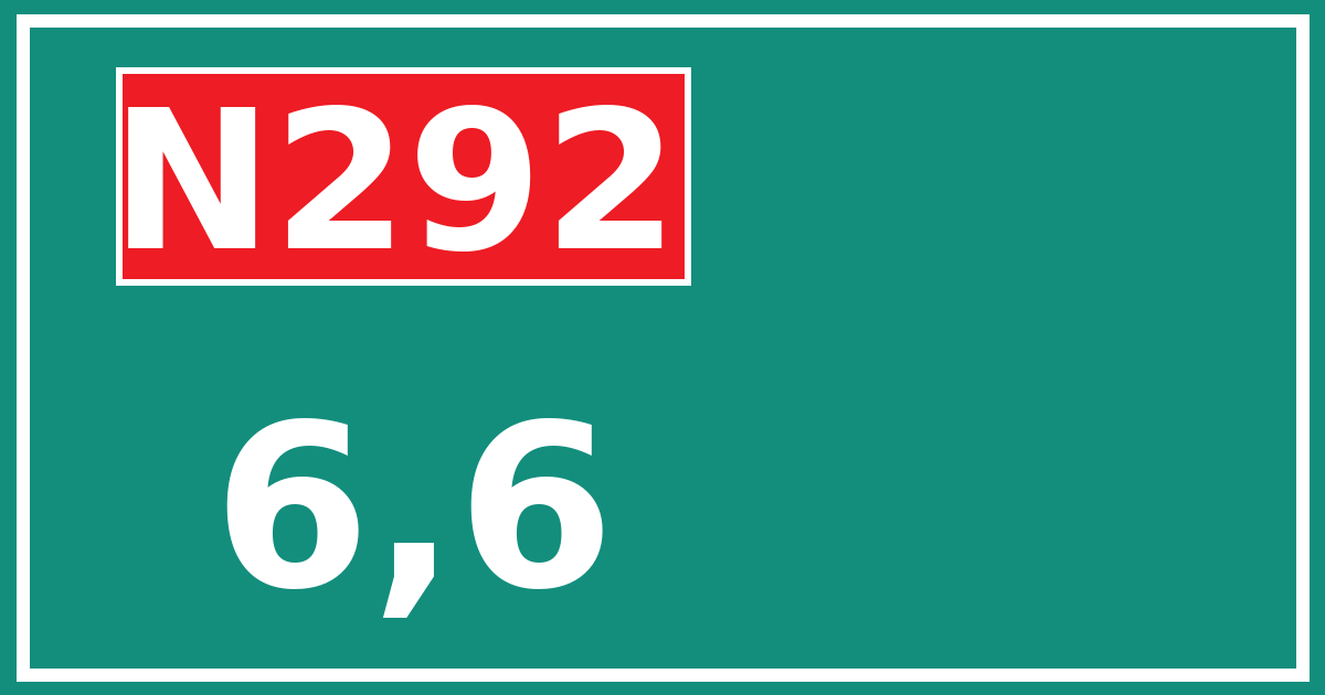 Hectometerbord N292 6,6