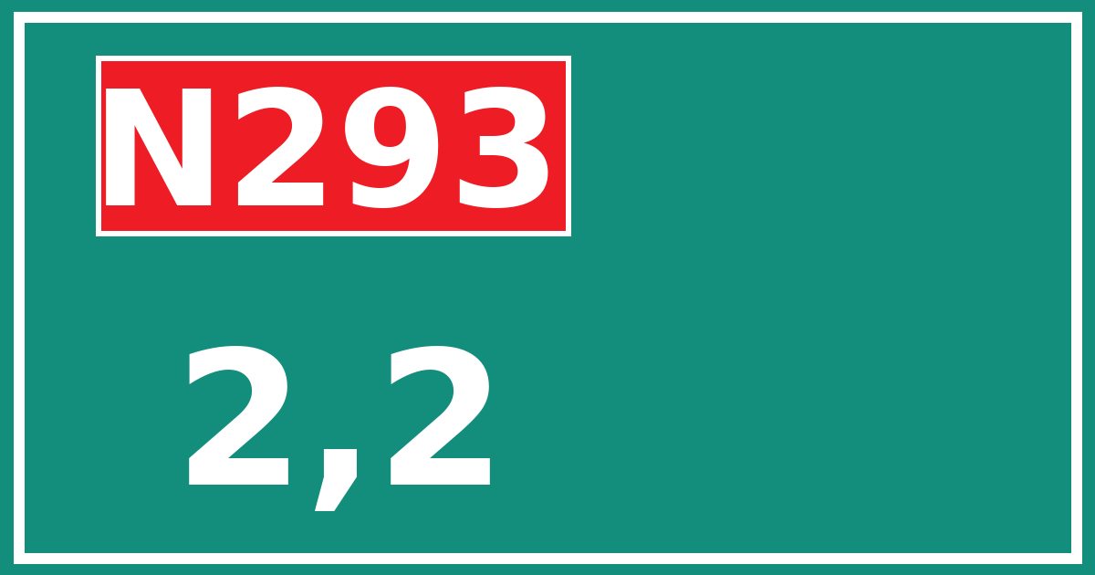 Hectometerbord N293 2,2