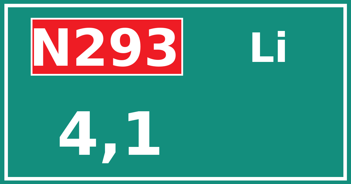 Hectometerbord N293 4,1 zijde Li