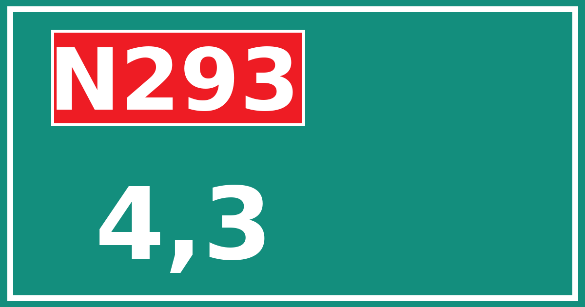 Hectometerbord N293 4,3
