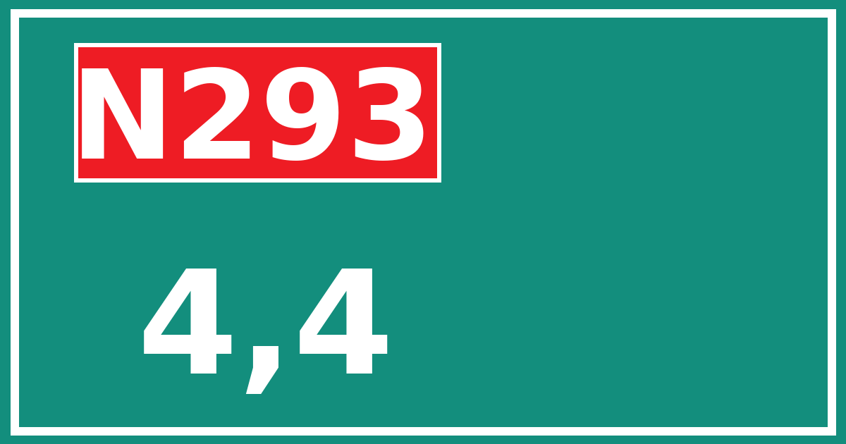Hectometerbord N293 4,4