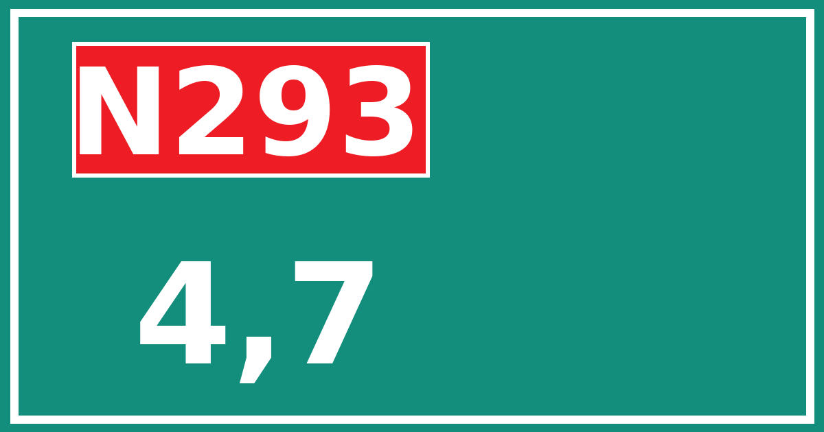 Hectometerbord N293 4,7