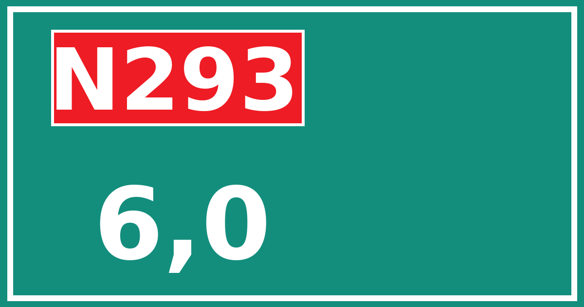 Hectometerbord N293 6,0
