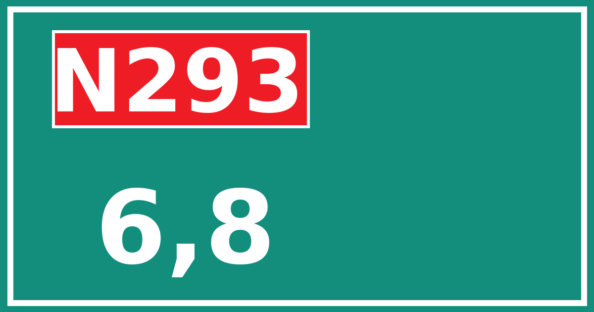 Hectometerbord N293 6,8