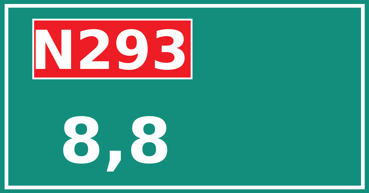 Hectometerbord N293 8,8