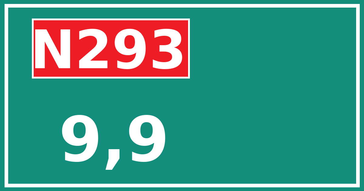 Hectometerbord N293 9,9