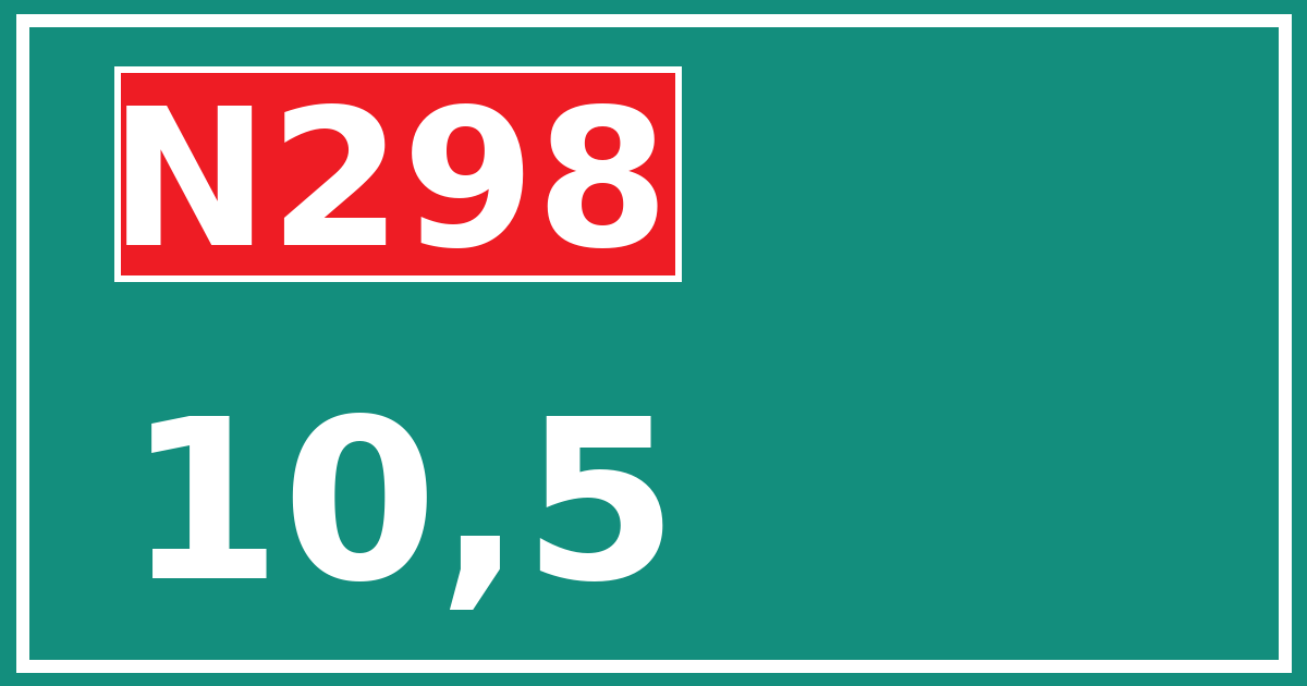 Hectometerbord N298 10,5