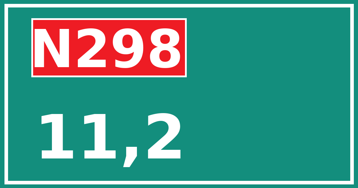 Hectometerbord N298 11,2