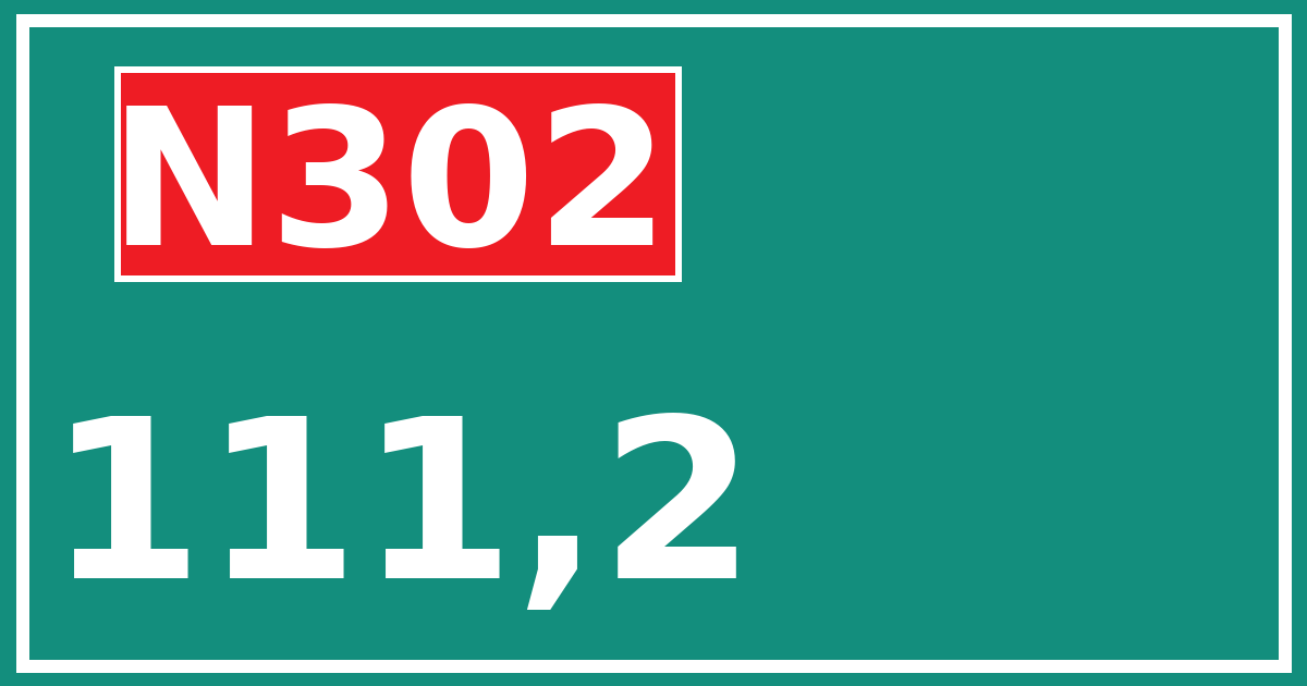 Hectometerbord N302 111,2