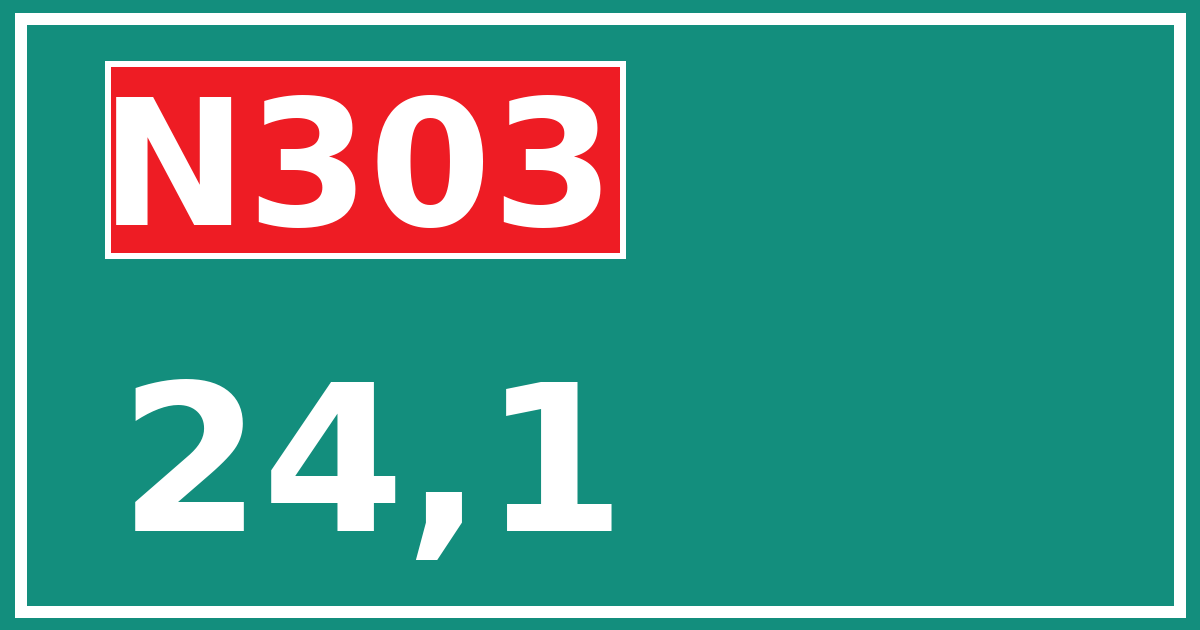 Hectometerbord N303 24,1