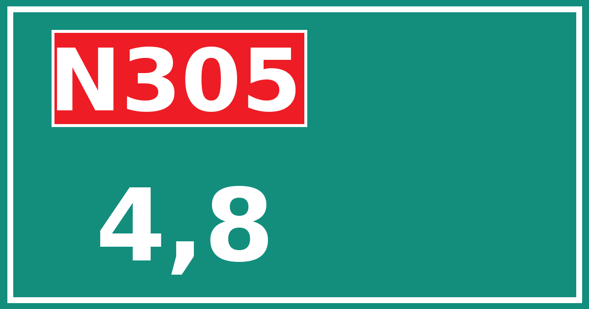Hectometerbord N305 4,8