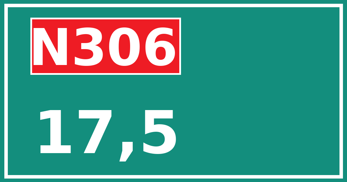 Hectometerbord N306 17,5