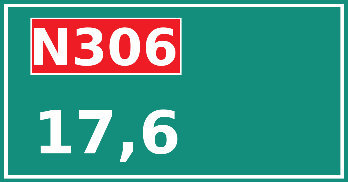 Hectometerbord N306 17,6