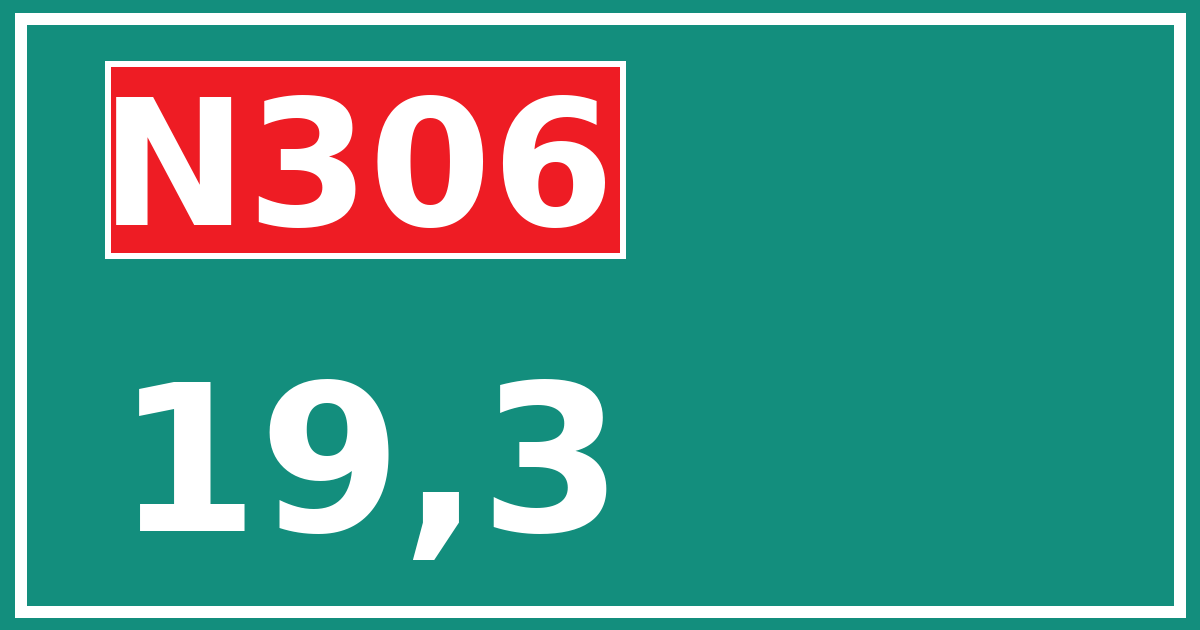 Hectometerbord N306 19,3