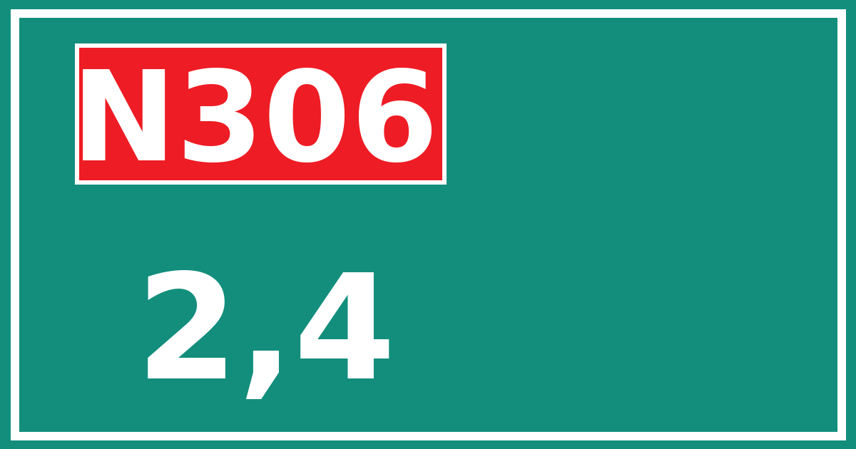 Hectometerbord N306 2,4