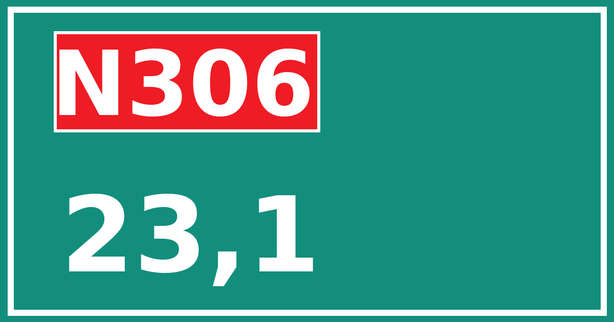 Hectometerbord N306 23,1