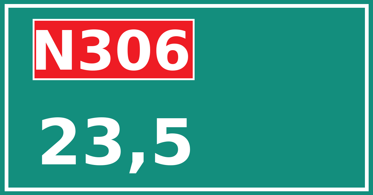 Hectometerbord N306 23,5