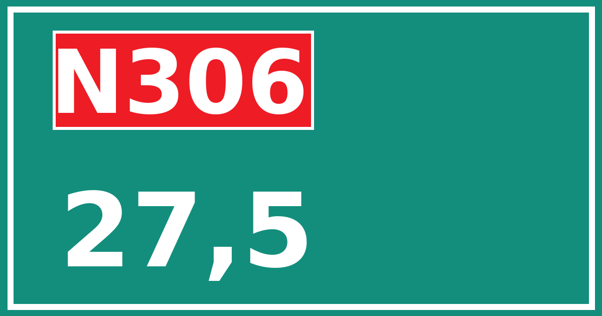 Hectometerbord N306 27,5
