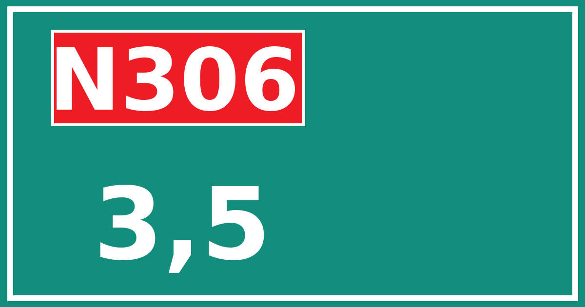 Hectometerbord N306 3,5