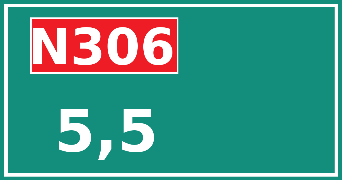 Hectometerbord N306 5,5