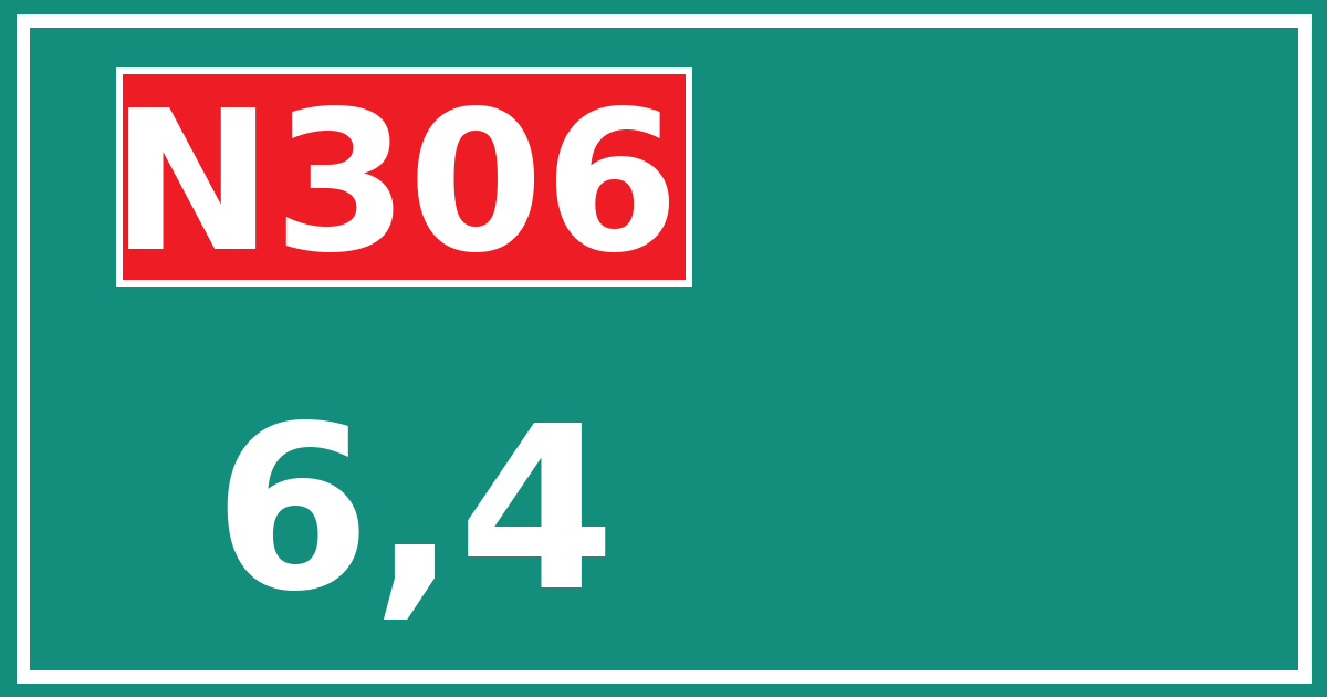 Hectometerbord N306 6,4