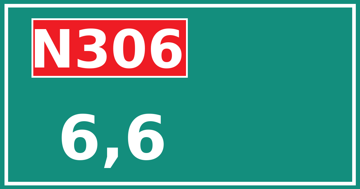Hectometerbord N306 6,6