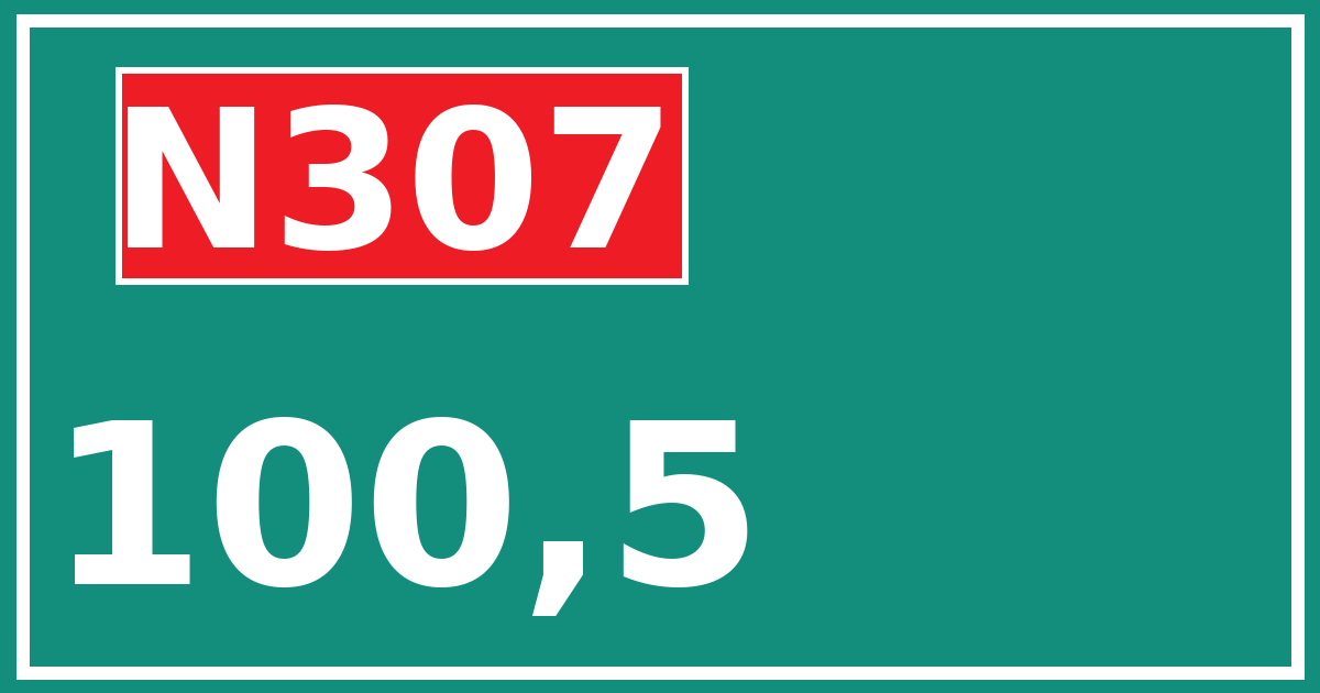 Hectometerbord N307 100,5