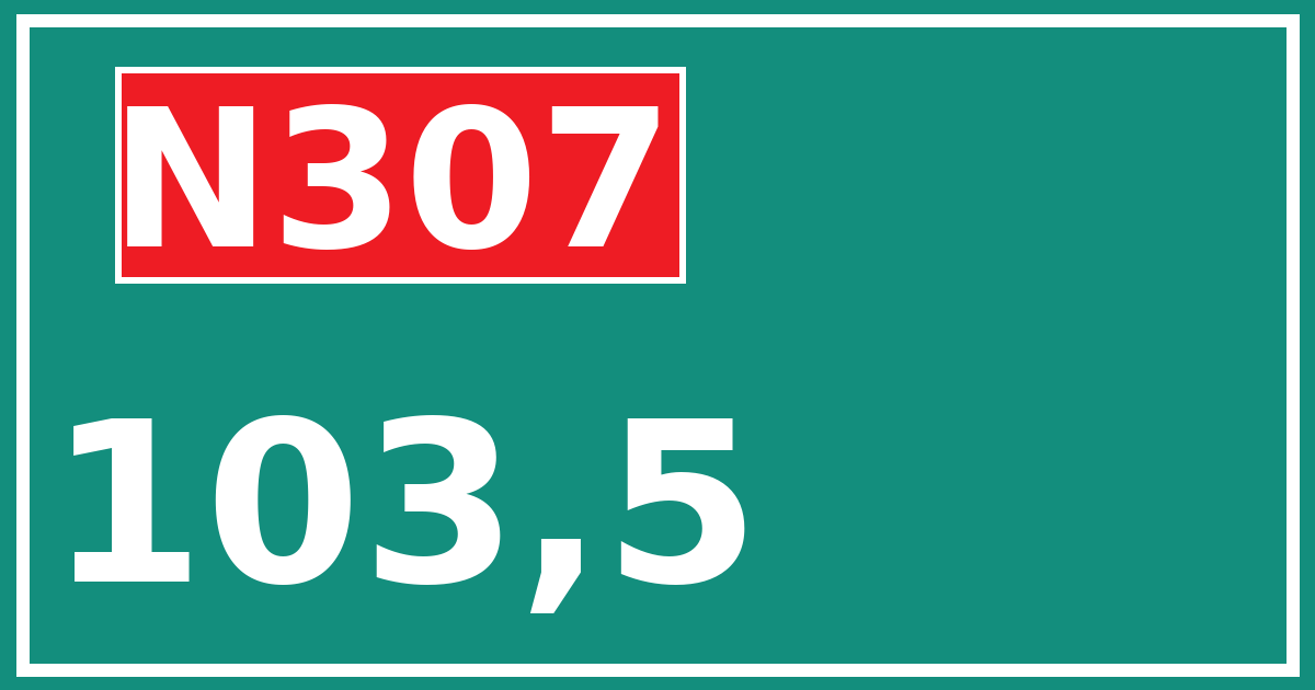 Hectometerbord N307 103,5