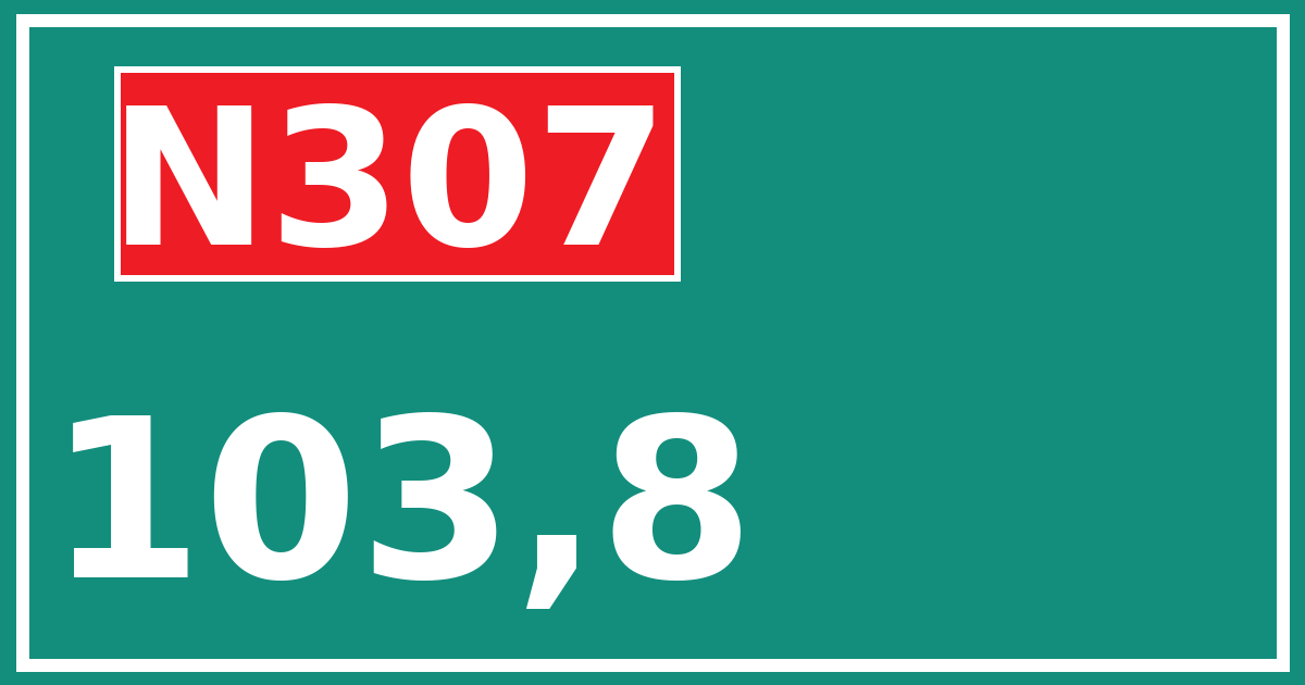 Hectometerbord N307 103,8
